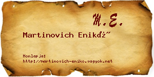 Martinovich Enikő névjegykártya